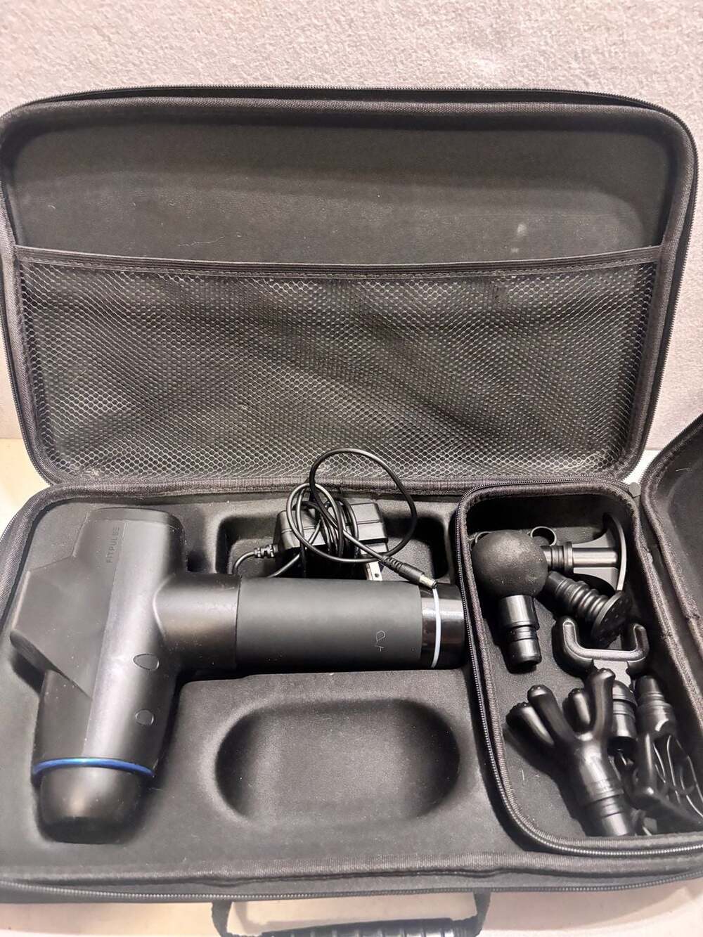 Fitpulse Deep Tissue Percussion Muscle Massage Gun with Case and Attachments